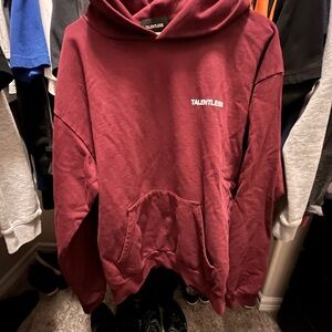 TALENTLESS Deep Red Men's Hoodie
